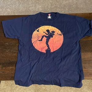 Hanes karate kid yoda Star Wars navy blue shirt
